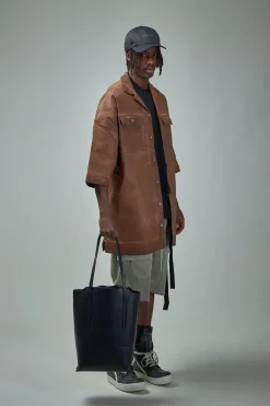 Rick Owens DRKSHDW Camicia In Denim Magnum Tommy Shirt - LABELS