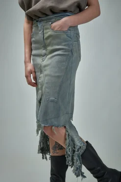 Rick Owens DRKSHDW Slivered Skirt - LABELS