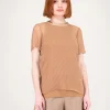 Sacai Chiffon x Jersey T-Shirt Knit beige - LABELS