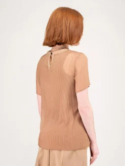 Sacai Chiffon x Jersey T-Shirt Knit beige - LABELS