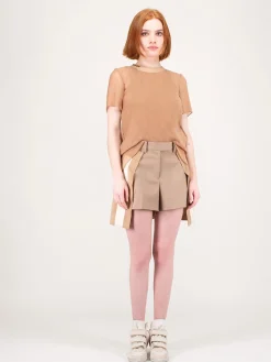 Sacai Chiffon x Jersey T-Shirt Knit beige - LABELS