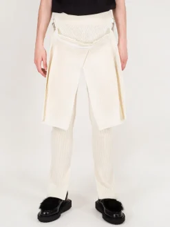 Sacai Wool Pant Knit off white - LABELS