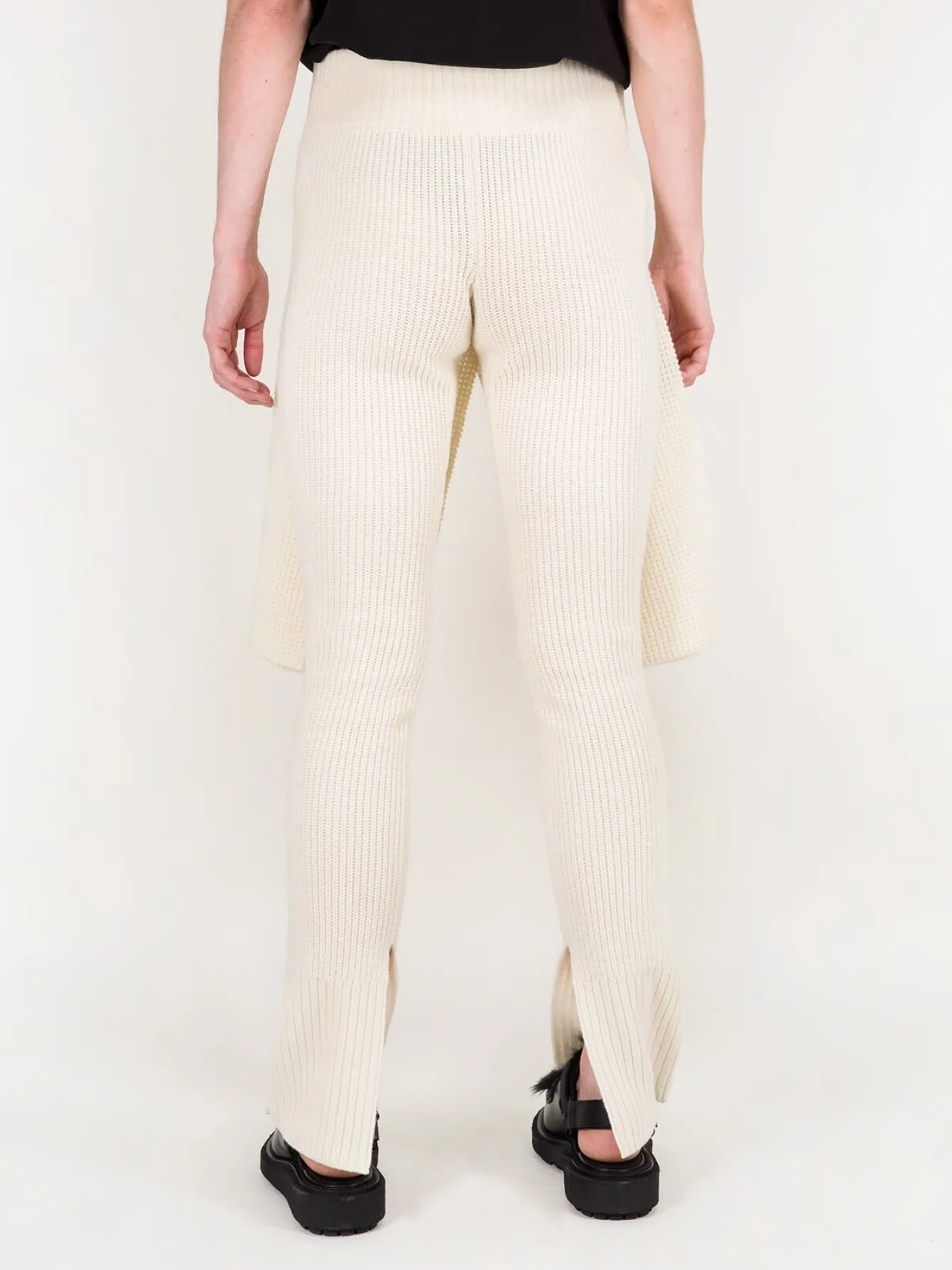 Sacai Wool Pant Knit off white - LABELS