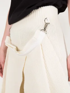 Sacai Wool Pant Knit off white - LABELS
