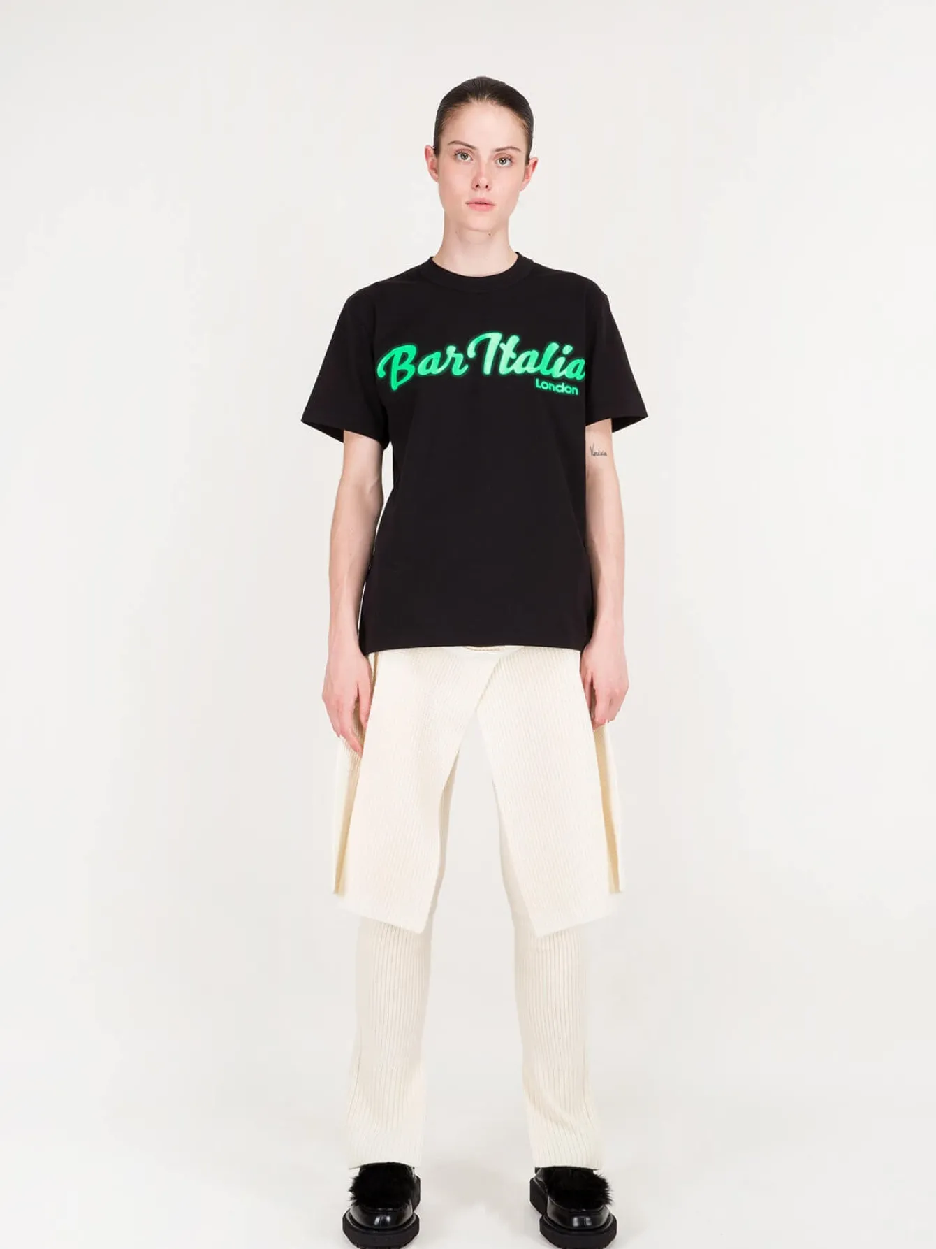 Sacai Wool Pant Knit off white - LABELS