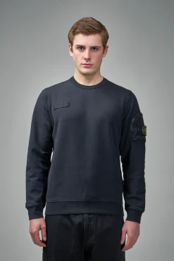 Stone Island Compass Badge Cotton Sweatshirt - LABELS