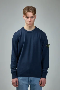 Stone Island Crewneck Sweater with Ribbing - LABELS