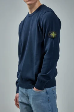 Stone Island Crewneck Sweater with Ribbing - LABELS