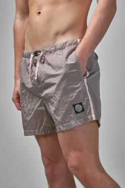Stone Island Crinkled Swim Shorts - LABELS