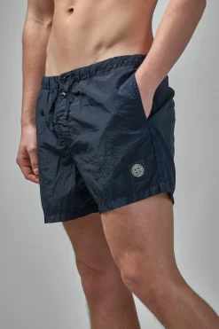 Stone Island Crinkled Swim Shorts - LABELS