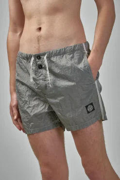 Stone Island Crinkled Swim Shorts - LABELS