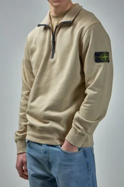 Stone Island Half Zip Sweatshirt with Standing Collar - LABELS