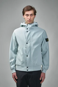 Stone Island Light Soft Shell-R_e.dye® Technology Bomber Jacket - LABELS