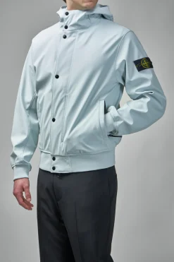 Stone Island Light Soft Shell-R_e.dye® Technology Bomber Jacket - LABELS