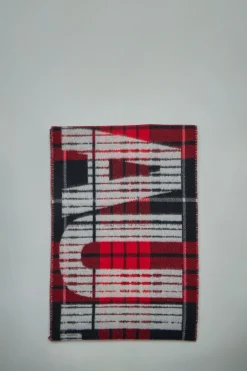 Tartan Wool Scarf with ''Gaultier '' Logo - LABELS