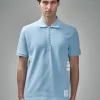 Thom Browne Classic Pique 4-Bar Short Sleeve Polo - LABELS