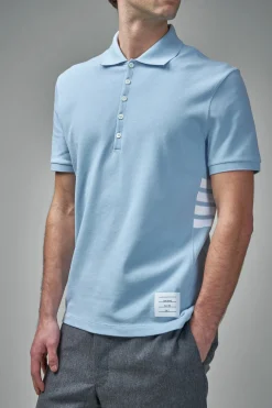 Thom Browne Classic Pique 4-Bar Short Sleeve Polo - LABELS