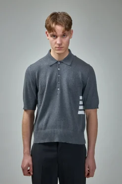 Thom Browne Cotton 4 Bar Relaxed Fit Polo - LABELS