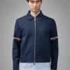 Thom Browne Jersey Stitch Loop Back Bonded Zip Up Jacket - LABELS