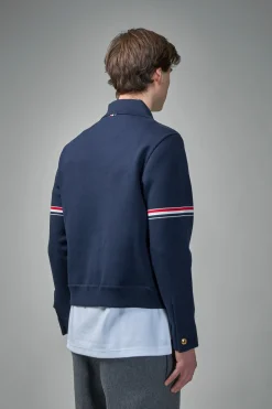 Thom Browne Jersey Stitch Loop Back Bonded Zip Up Jacket - LABELS