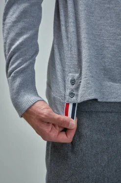 Thom Browne Jersey Stitch Button Down Long Sleeve Shirt - LABELS