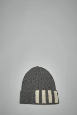 Thom Browne Rib Hat W/ 4 Bar Stripe In Cashmere - LABELS
