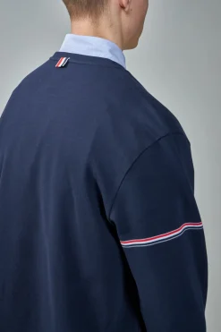 Thom Browne Rugby Fit Long Sleeve Tee In Cotton - LABELS