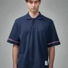 Thom Browne Rugby Fit Short Sleeve Polo In Cotton Interlock - LABELS