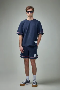 Thom Browne Rugby Fit Short Sleeve Tee In Cotton Interlock - LABELS