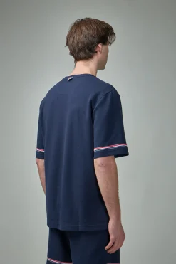 Thom Browne Rugby Fit Short Sleeve Tee In Cotton Interlock - LABELS