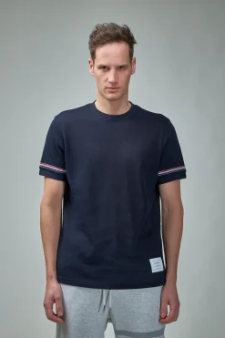 Thom Browne Short Sleeve Rib Cuff Tee - LABELS
