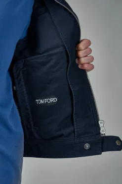 TOM FORD Brushed Cotton Satin Battle Jacket - LABELS