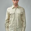 TOM FORD Cotton Silk Air Finishing Military Leisure Shirt - LABELS