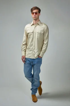 TOM FORD Cotton Silk Air Finishing Military Leisure Shirt - LABELS
