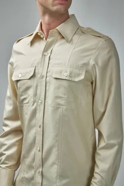 TOM FORD Cotton Silk Air Finishing Military Leisure Shirt - LABELS