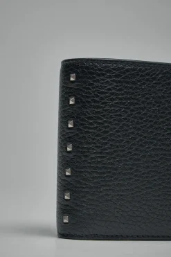 Valentino Bi-fold Wallet Rockstud Vitello Stampa - LABELS