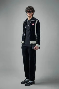 Valentino Chenille Jogging Trousers with Chez Valentino Patch - LABELS