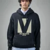 Valentino Cotton Hooded Sweatshirt with Chez Valentino Print - LABELS