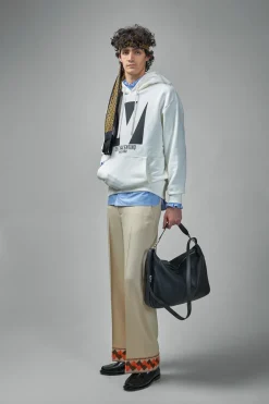 Valentino Cotton Hooded Sweatshirt with Chez Valentino Print - LABELS
