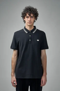 Valentino Cotton Piqué Polo Shirt with V-Logo Patch - LABELS