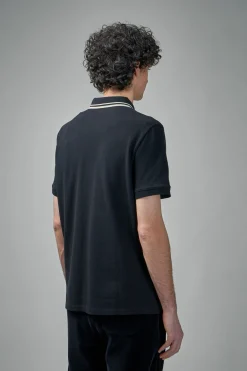Valentino Cotton Piqué Polo Shirt with V-Logo Patch - LABELS