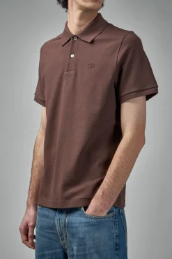 Valentino Cotton Piqué Polo Shirt with V-Logo Embroidery - LABELS