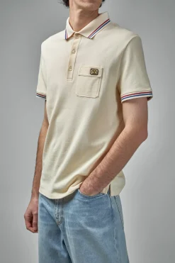 Valentino Cotton Piqué Polo Shirt with V-Logo Patch - LABELS