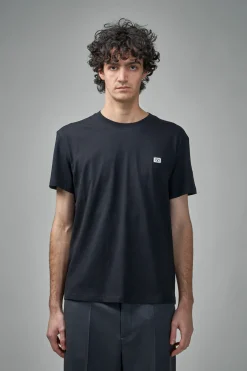 Valentino Cotton T-Shirt with Vlogo Patch - LABELS