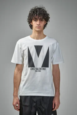 Valentino Cotton T-Shirt with Chez Valentino Print - LABELS