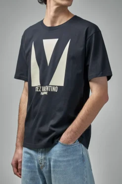 Valentino Cotton T-Shirt with Chez Valentino Print - LABELS