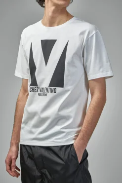 Valentino Cotton T-Shirt with Chez Valentino Print - LABELS