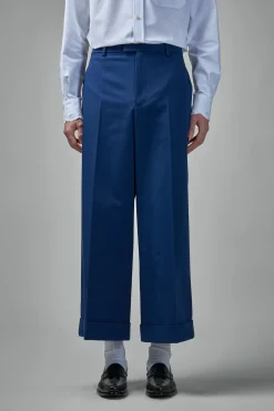 Valentino Cuffed Trousers in Cotton Gabardine - LABELS