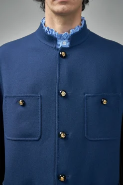 Valentino Double Wool Jacket with Mandarin Collar - LABELS