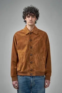 Valentino Giacca Pelle Leather Light Suede Bomber Jacket - LABELS